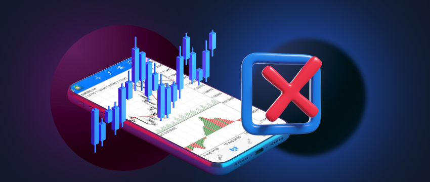 An image illustrating the process of trading forex with a smartphone, highlighting common mistakes to avoid.