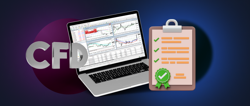 An illustration showing a CFD trading platform on MT4 with key trading terms highlighted, offering insights into contracts for difference