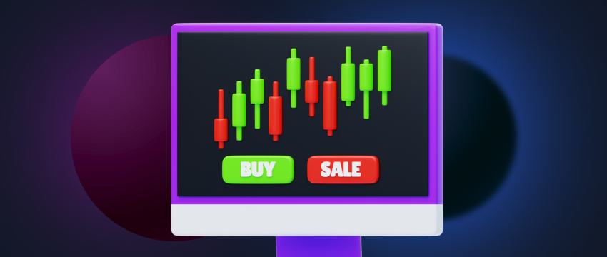 A smartphone displaying a buy and sell indicator for swing traders in forex charts, highlighting trading opportunities.