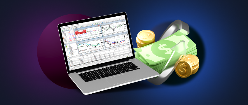 Computer screen showcasing a forex trading interface, emphasizing methods to earn profits in currency trading