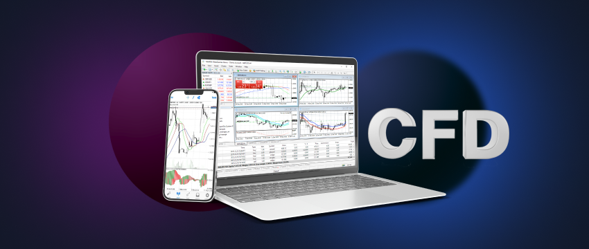 A laptop and mobile device displaying CFD trading, illustrating forex trading strategies for investors.