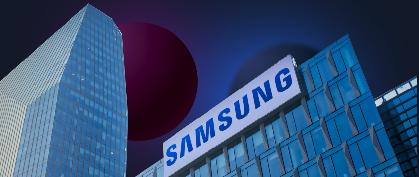 Image of Samsung's corporate buildings as the company reveals a $1 billion investment plan in India.